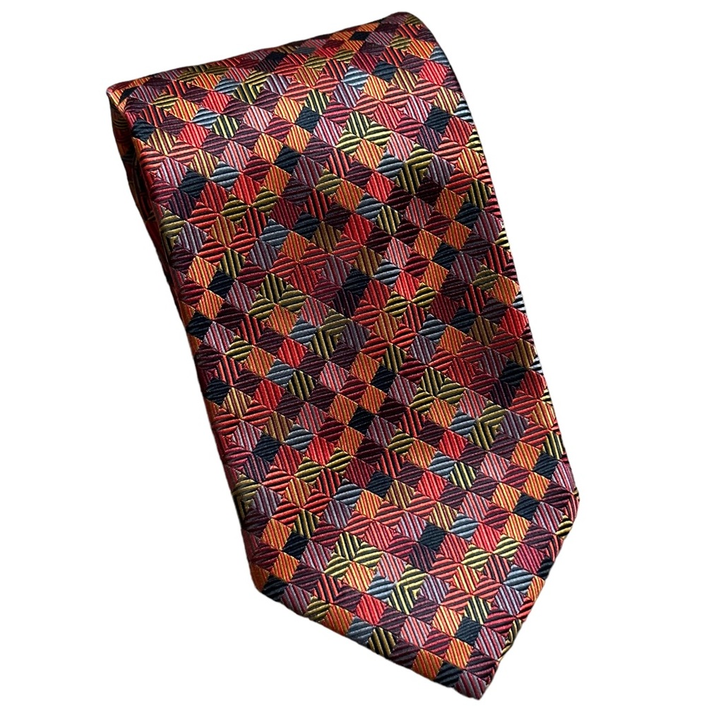 Alexander Julian Colours Thick Handmade Polyester Tie EUC